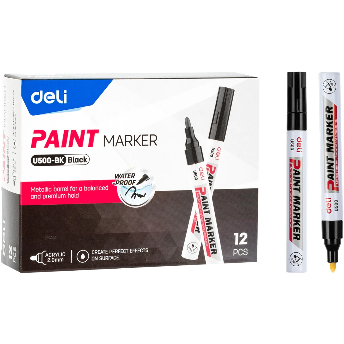 Маркер Deli EU500-BK