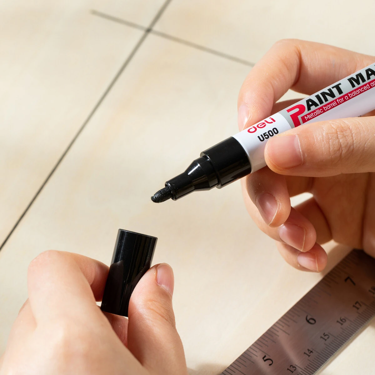 Маркер Deli EU500-BK - фото 2