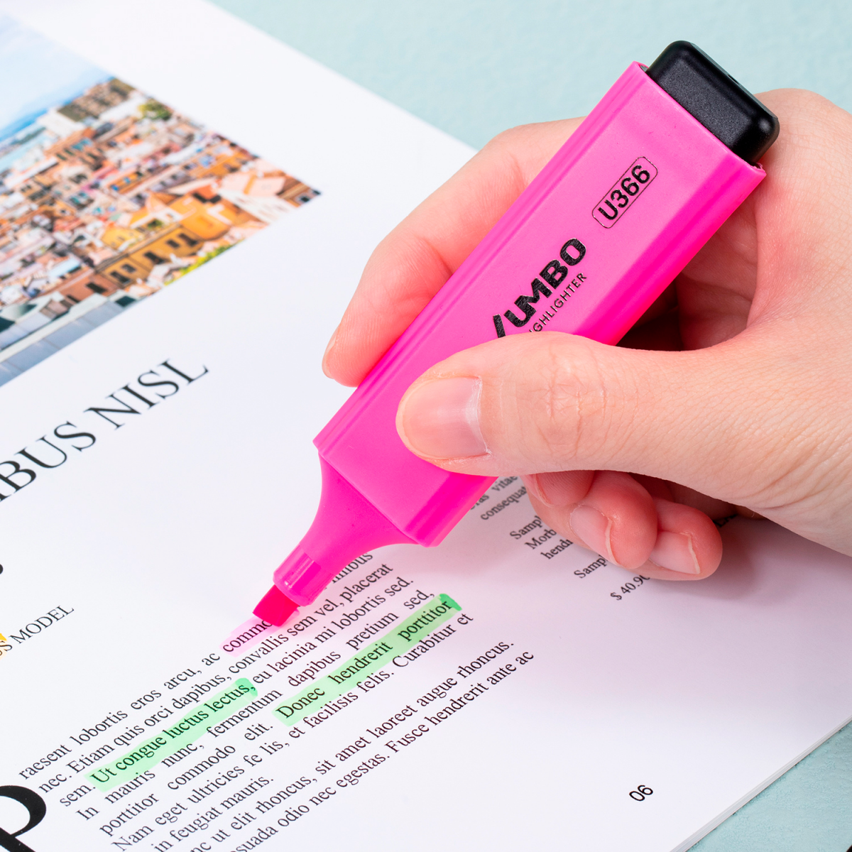 Текстовыделитель Deli EU366-PK - фото 3