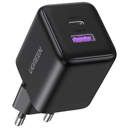 Сетевое зарядное устройство UGREEN 30W 2-Port GaN Fast Charger Grey (X516) - 55539