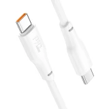 Кабель USB Type-C - USB Type-C, 1м, HOCO X93 Force White (HC-90736) (6931474790736)