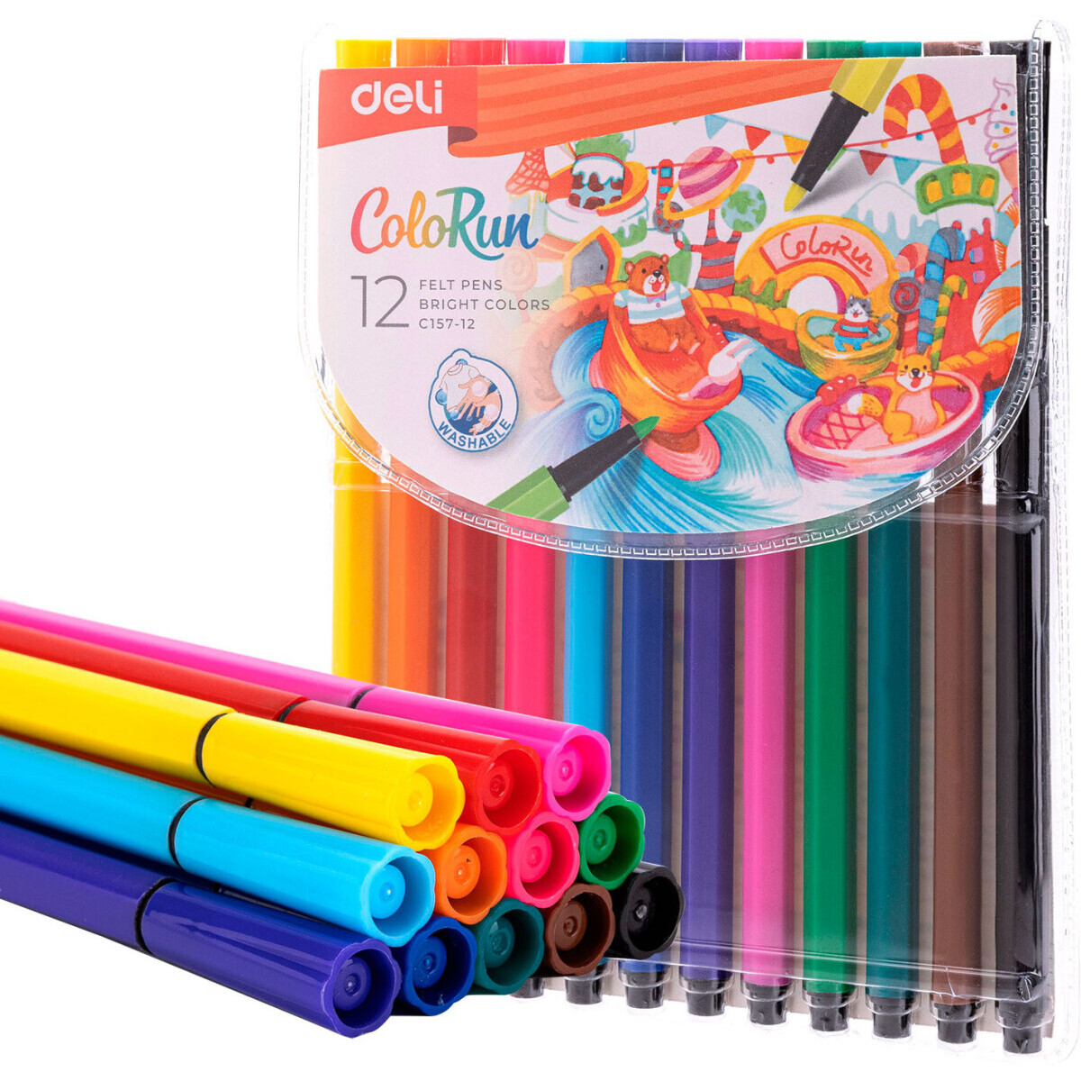 Фломастеры Deli EC157-12