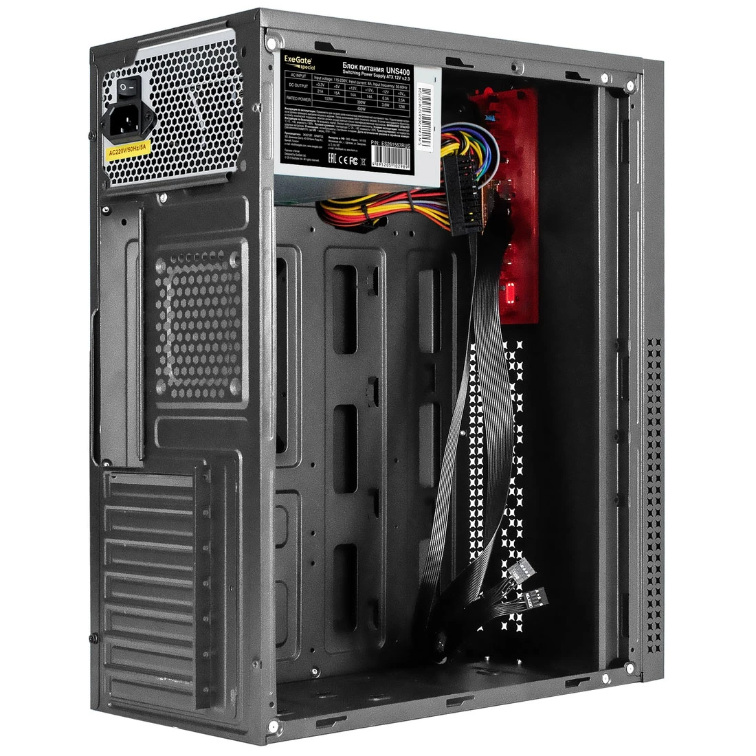 Корпус ExeGate AA-443U-UNS400 400W Black - EX299334RUS - фото 2