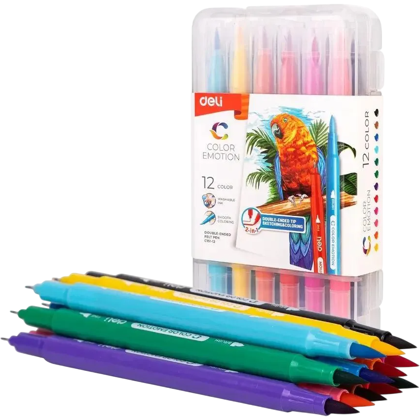 Фломастеры Deli EC151-12