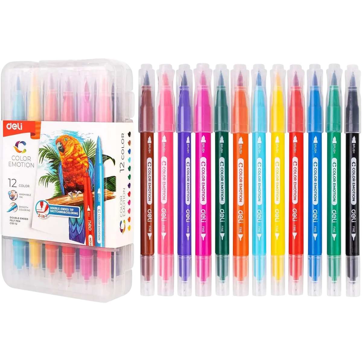 Фломастеры Deli EC151-12 - фото 5
