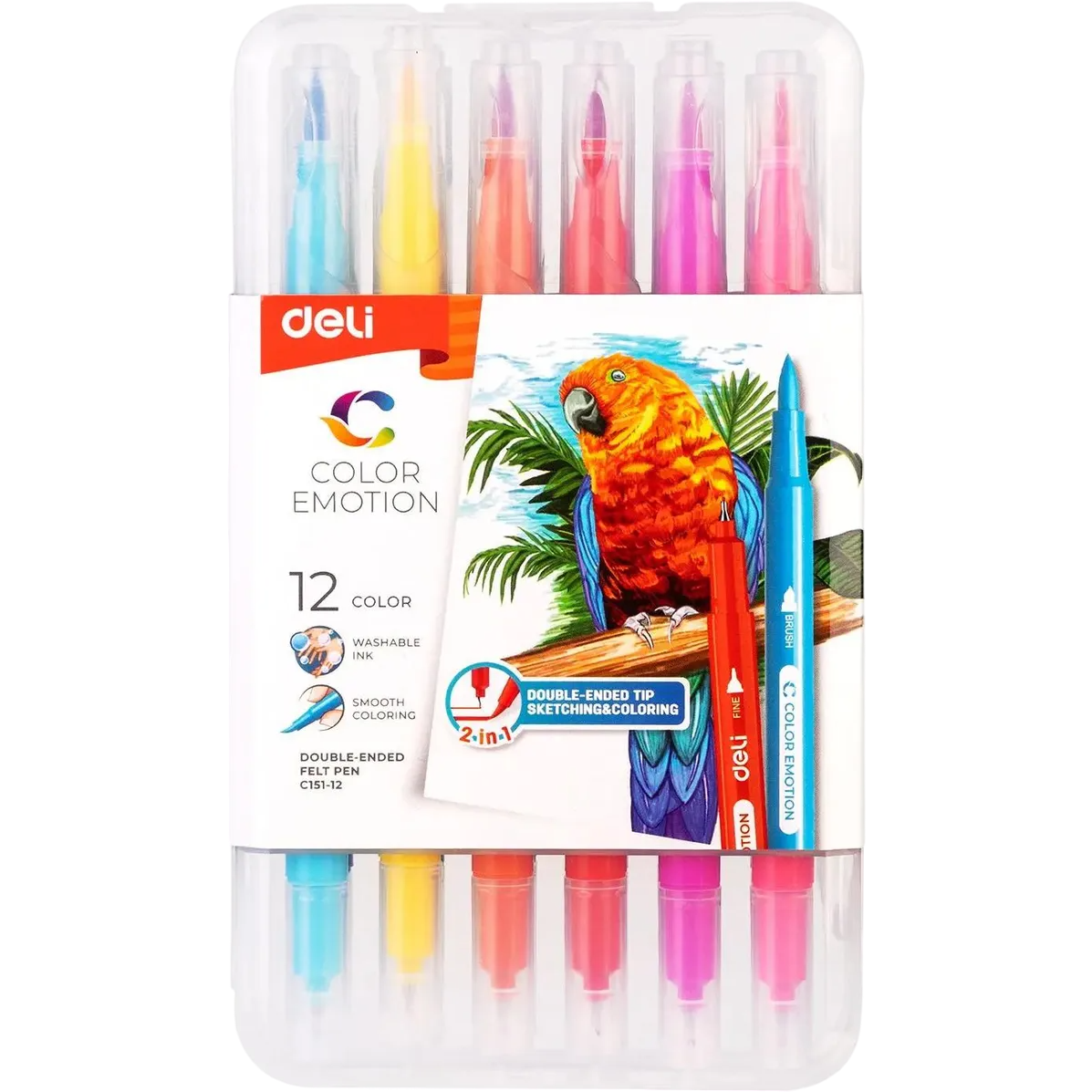 Фломастеры Deli EC151-12 - фото 6