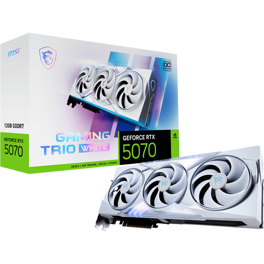 Видеокарта NVIDIA GeForce RTX 5070 MSI OC 12GB (RTX 5070 12G GAMING TRIO OC WHITE) - фото 7