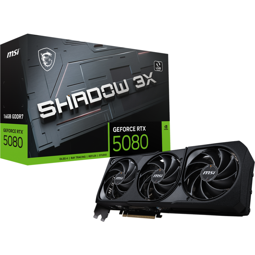 Видеокарта NVIDIA GeForce RTX 5080 MSI 16Gb (RTX 5080 16G SHADOW 3X) - фото 5