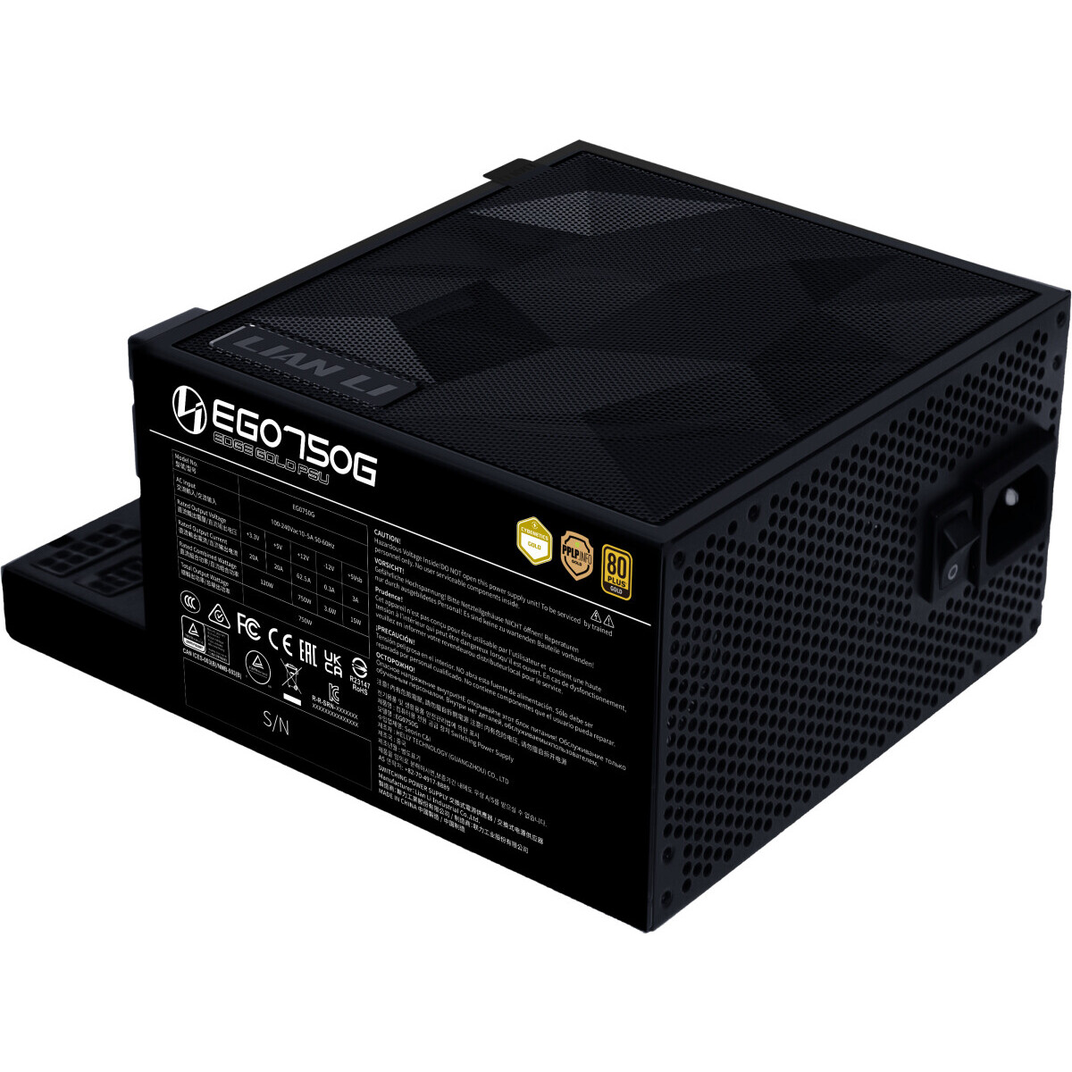 Блок питания 750W Lian Li EDGE750G Black - G9P.EG0750G.B000.RU(EU) - фото 3