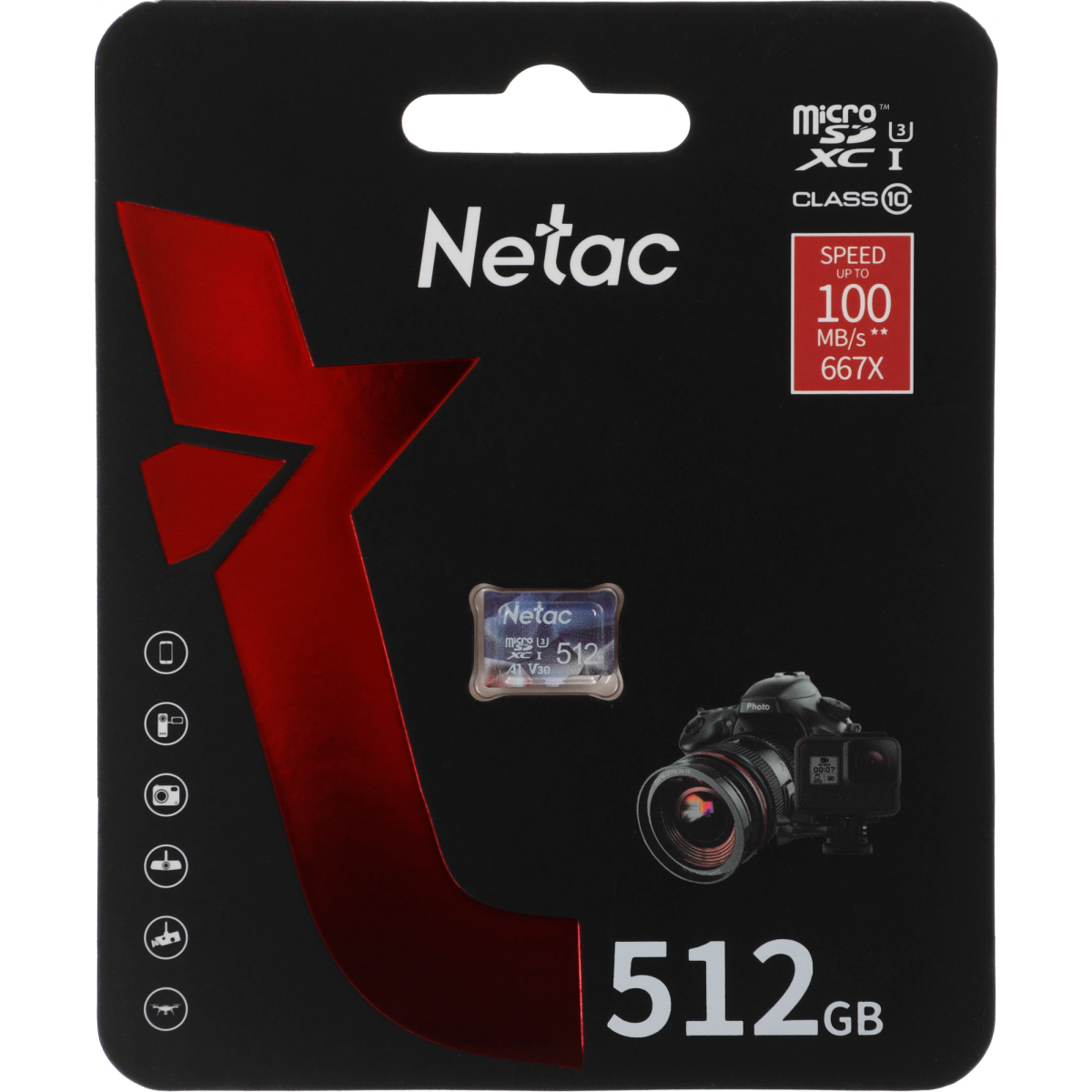 Карта памяти 512GB MicroSD Netac P500 ULTRA (NT02P500ULT-512G-S)