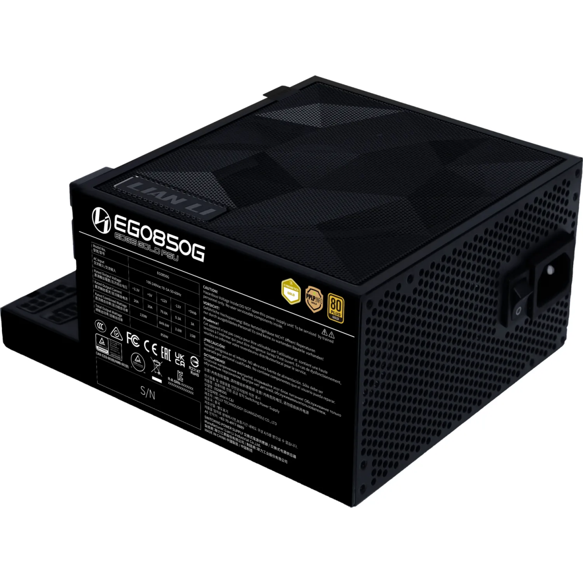 Блок питания 850W Lian Li EDGE850G Black - G9P.EG0850G.B000.RU - фото 3
