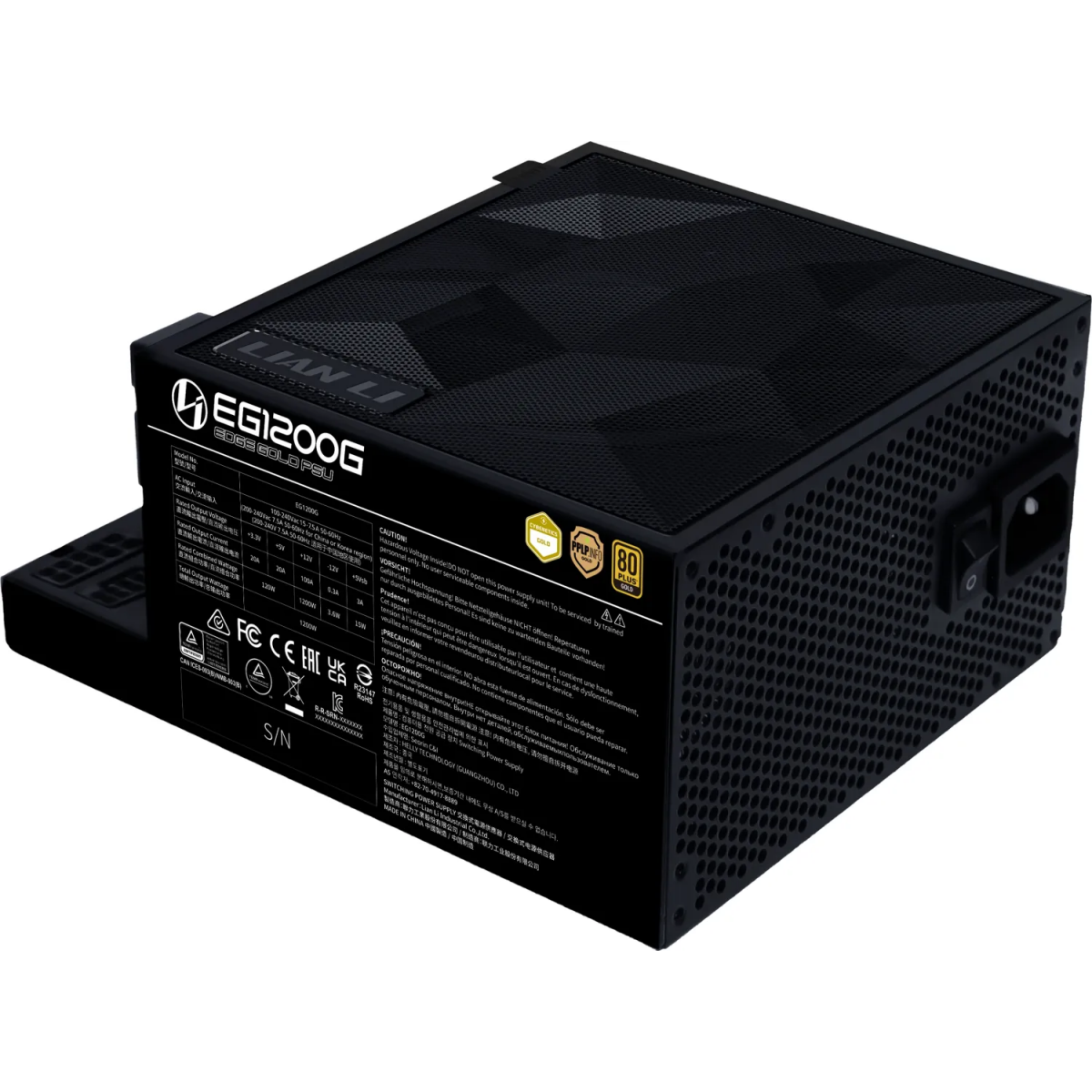 Блок питания 1200W Lian Li EDGE1200G Black - G9P.EG1200G.BH00.RU(EU) - фото 4