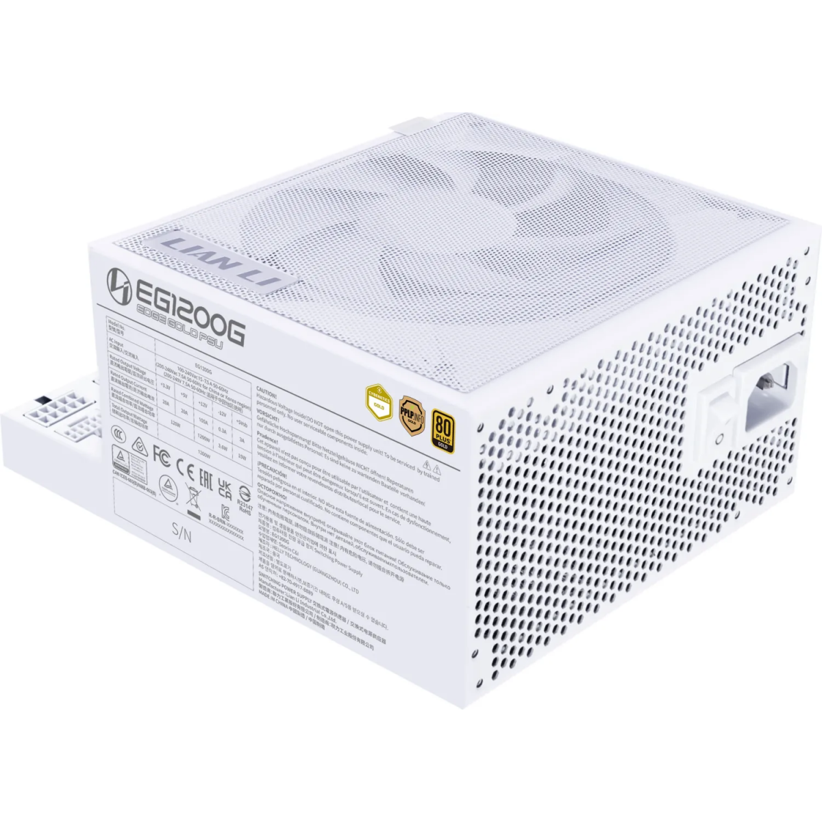 Блок питания 1200W Lian Li EDGE1200G White - G9P.EG1200G.WH00.RU(EU) - фото 4