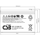 Аккумуляторная батарея CSB HR 1218W F2 (HR1218W F2)