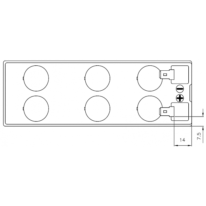 Аккумуляторная батарея CSB HR 1218W F2 - HR1218W F2 - фото 4