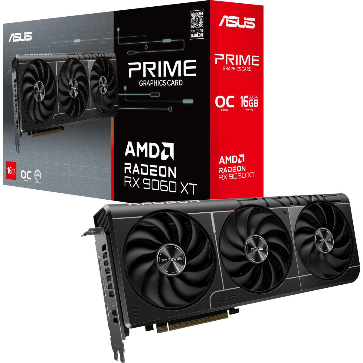 Видеокарта AMD Radeon RX 9060 XT ASUS PRIME OC 16Gb (PRIME-RX9060XT-O16G) - фото 9
