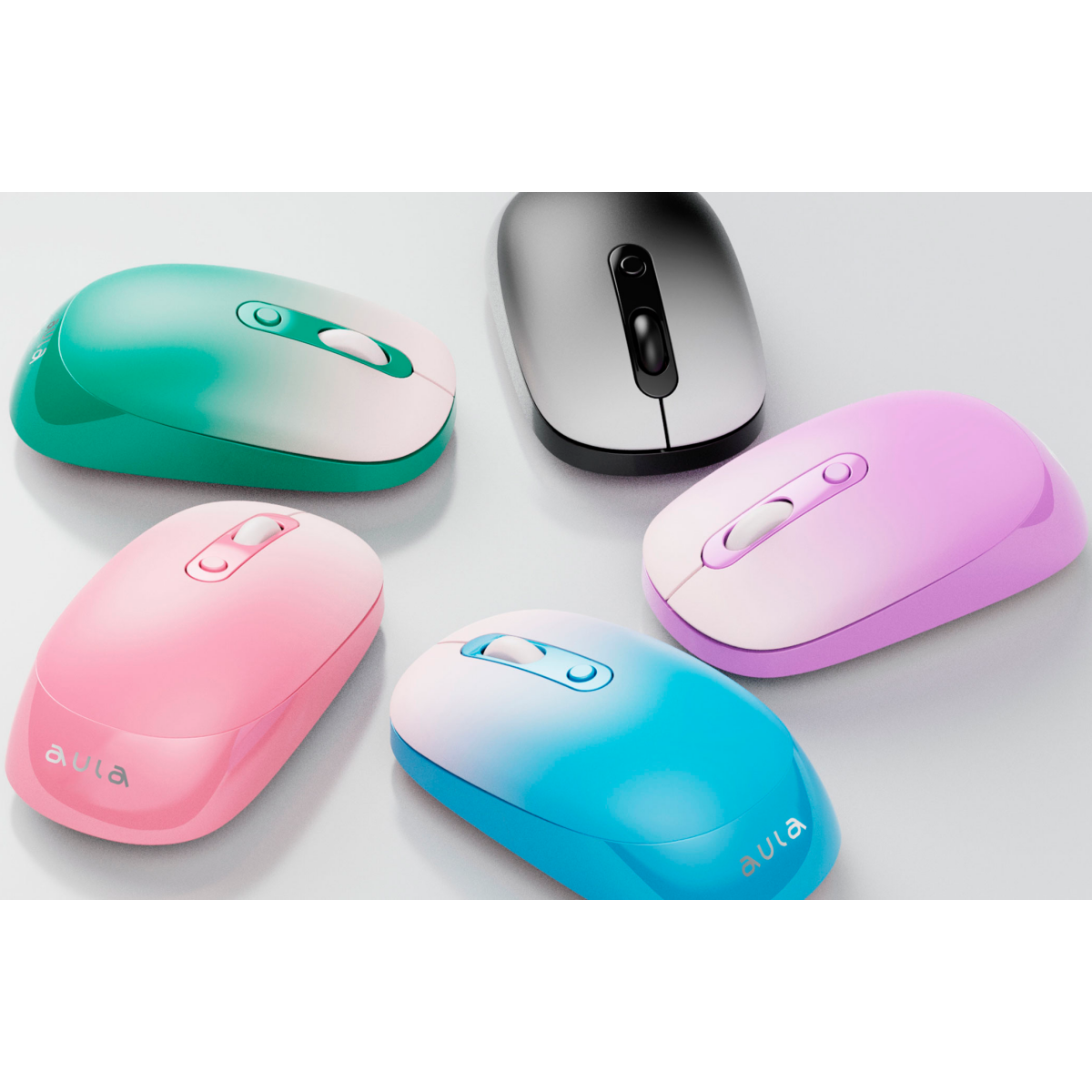 Мышь AULA AM207 Green - фото 3