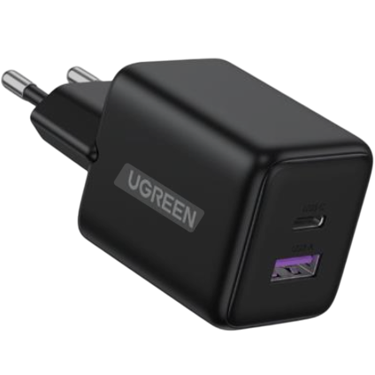 Сетевое зарядное устройство UGREEN 30W 2-Port GaN Fast Charger Black (X516) - 65014
