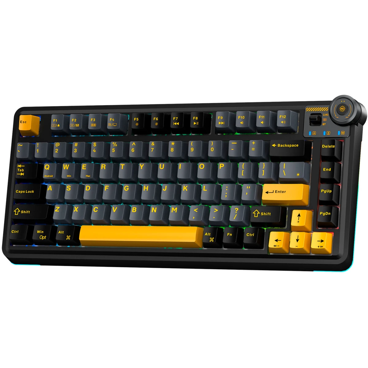 Клавиатура AULA AU75 Black-Dark Blue-Orange - фото 2