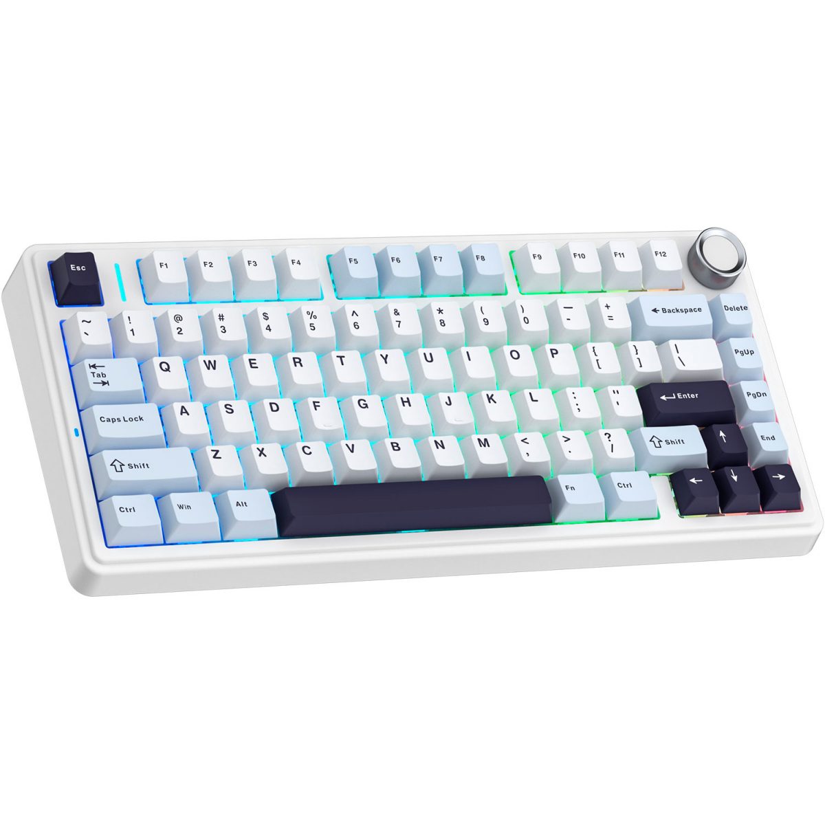 Клавиатура AULA F75 White-Blue-Dark Purple (Blue Switches) - фото 2