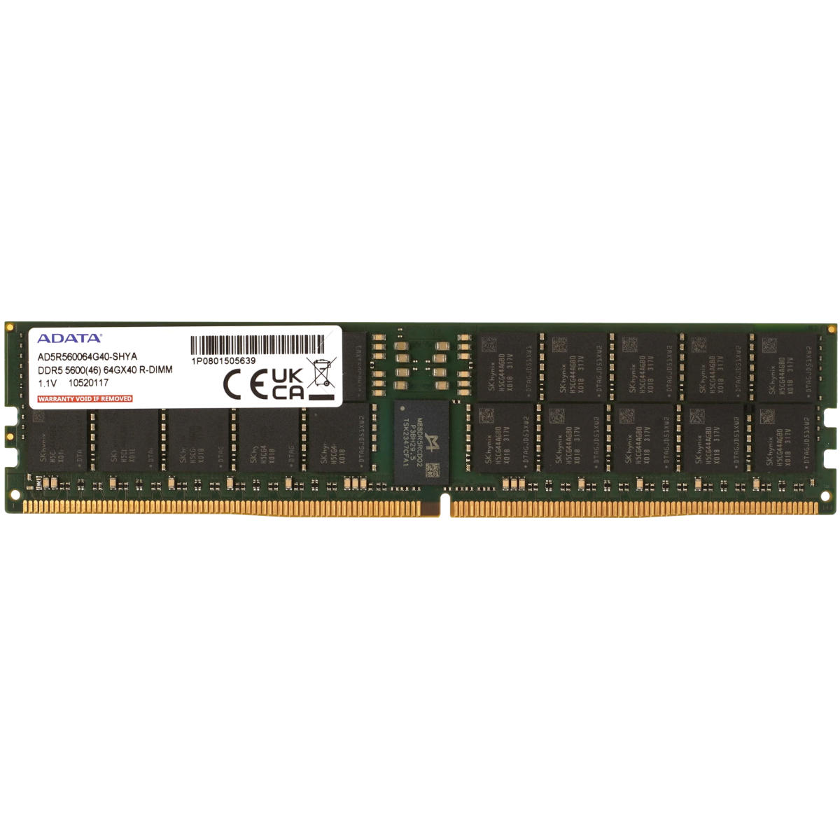 Оперативная память 64GB DDR5 5600MHz ADATA ECC Reg (AD5R560064G40-SHYA)