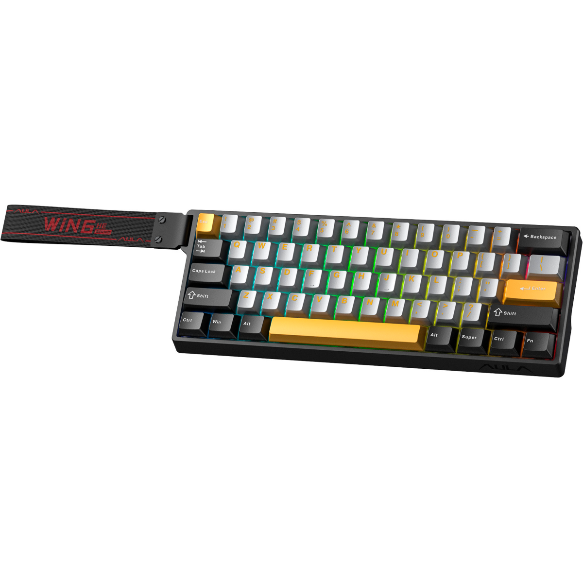 Клавиатура AULA WIN60HE MAX Grey-Black-Orange - фото 3