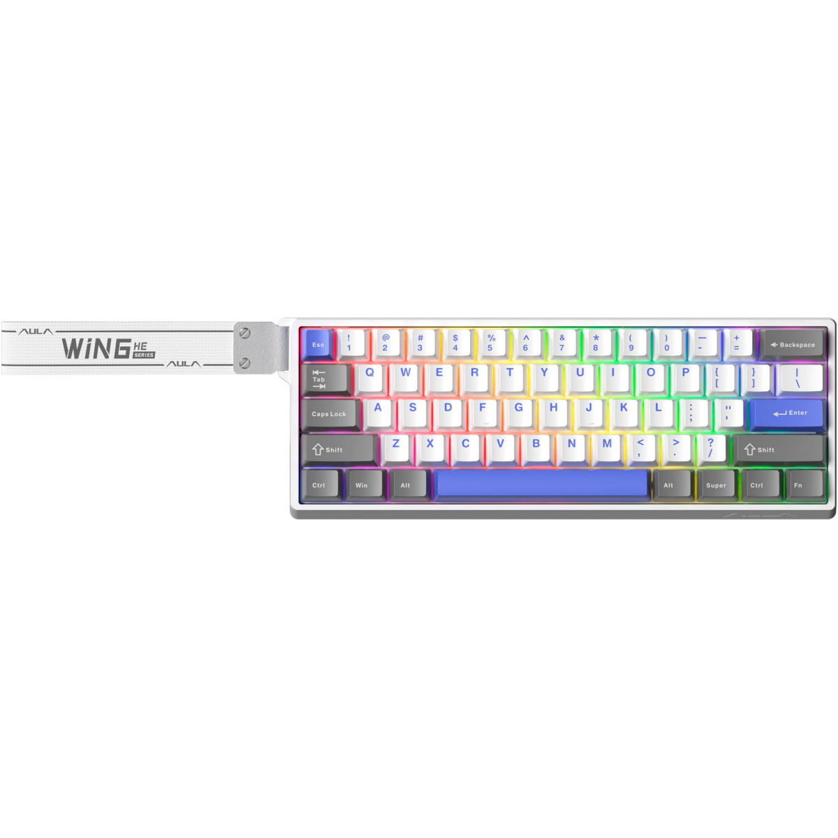 Клавиатура AULA WIN60HE MAX White-Grey-Blue