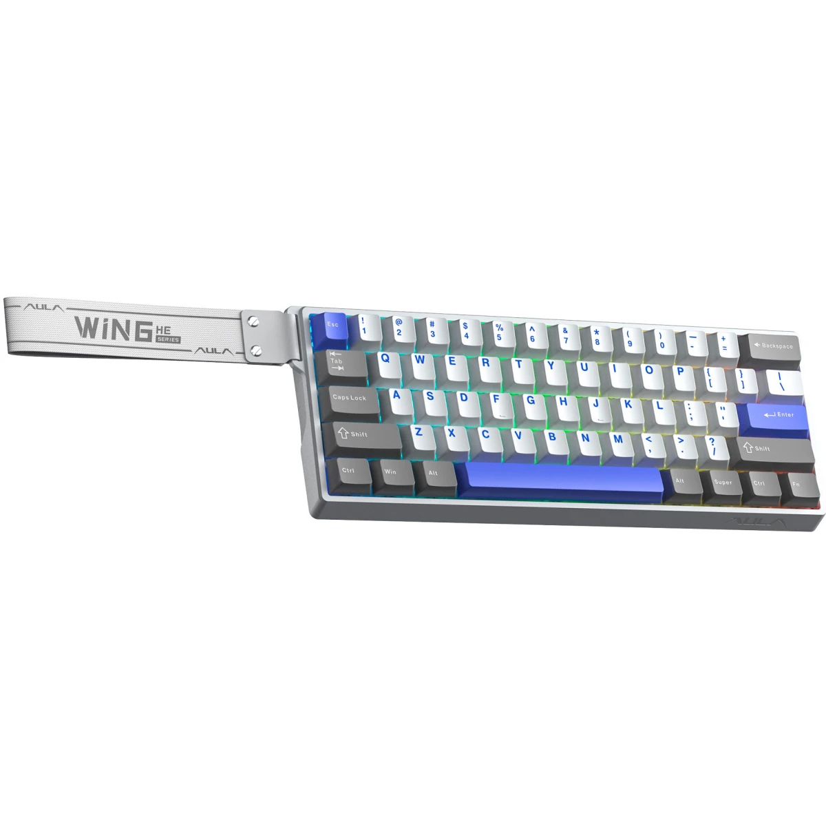 Клавиатура AULA WIN60HE MAX White-Grey-Blue - фото 2