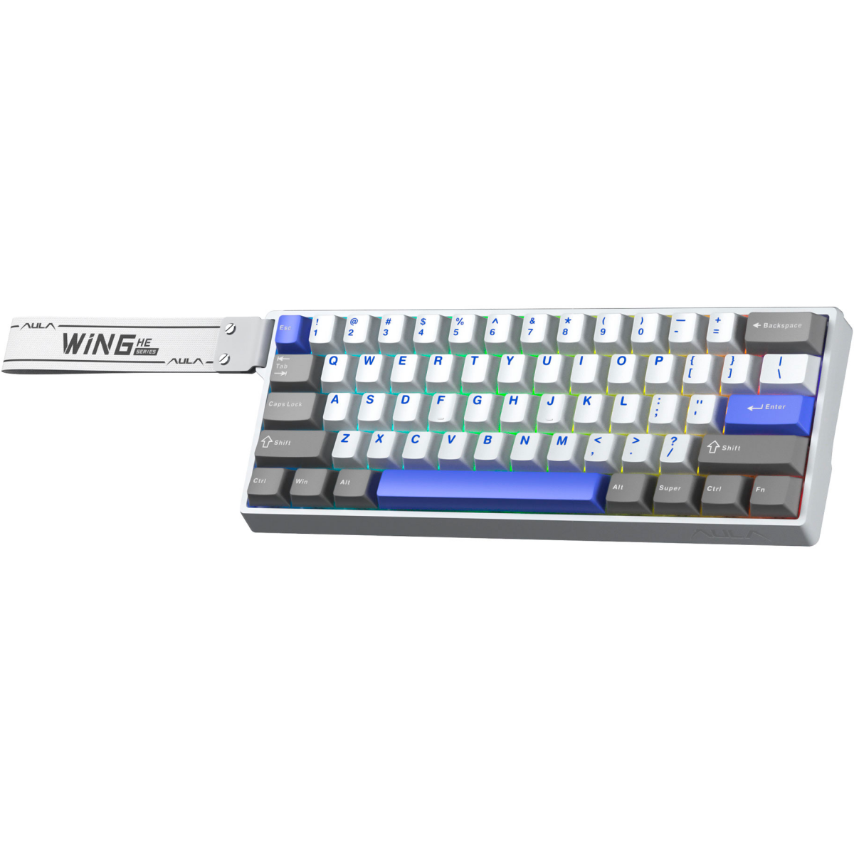 Клавиатура AULA WIN60HE MAX White-Grey-Blue - фото 3