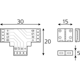 Коннектор для светодиодной ленты Gauss BT430