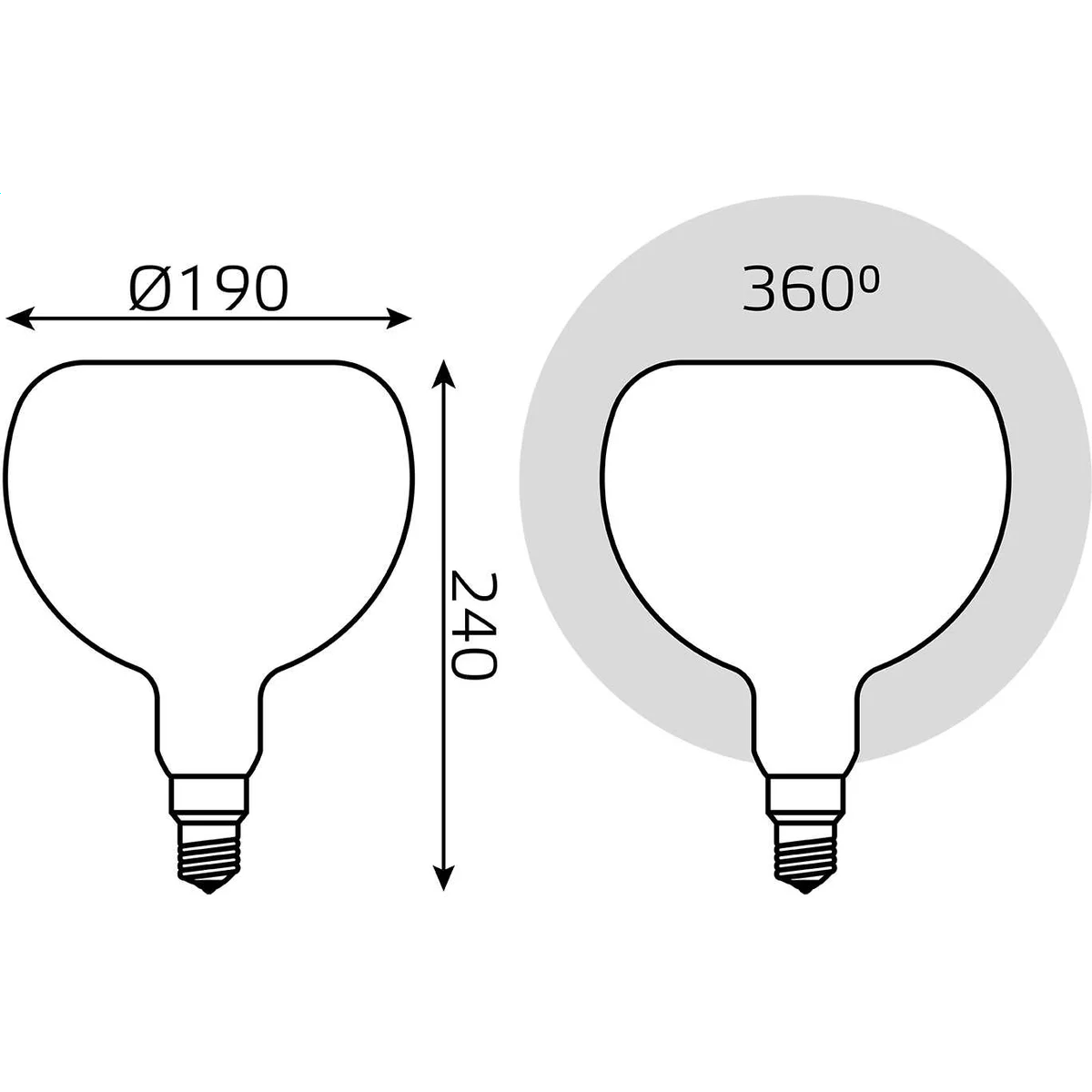 Филаментная лампочка Gauss 890LM Filament 4100K (10 Вт, E27) - 1017802210-D - фото 2