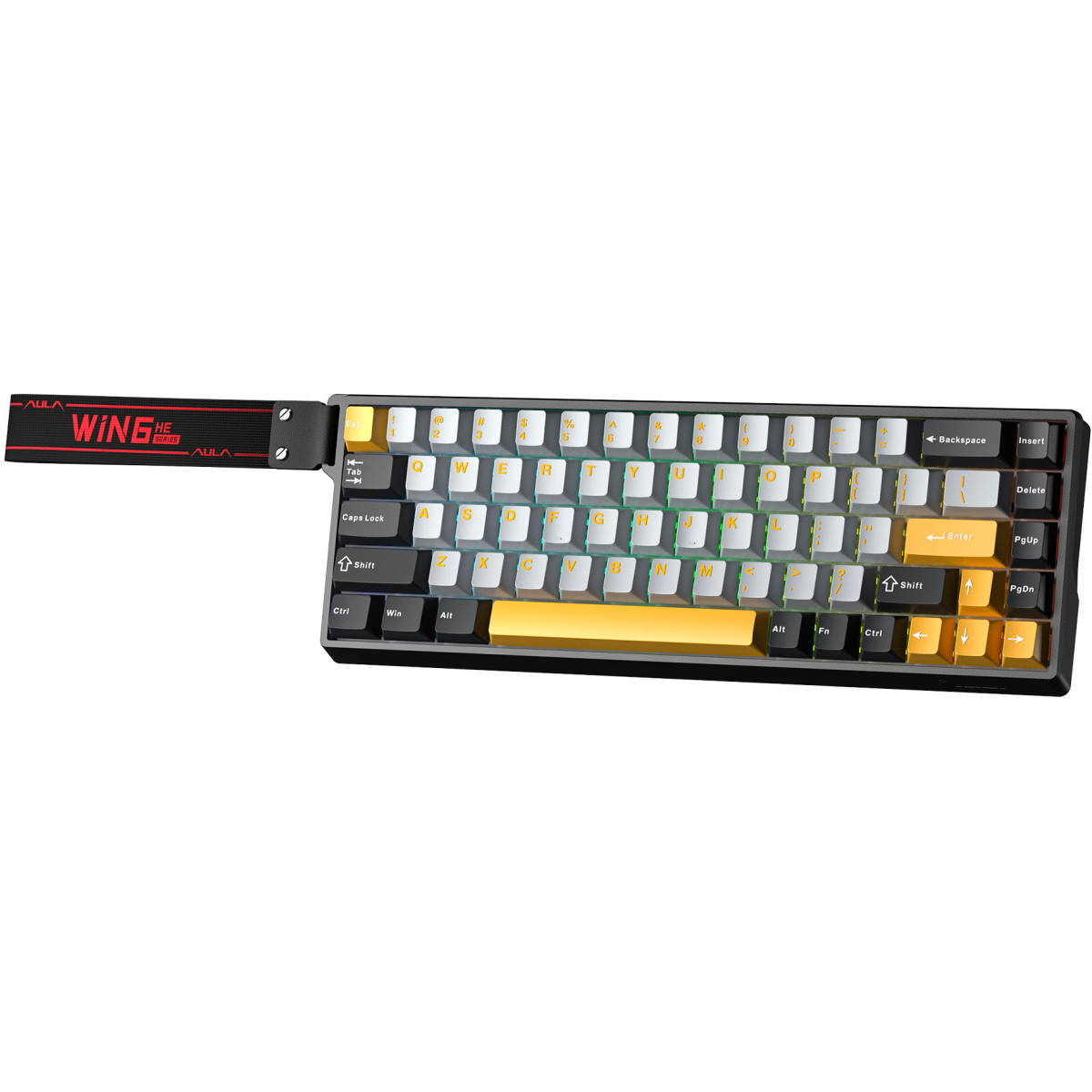 Клавиатура AULA WIN68HE MAX Grey-Black-Orange - фото 2