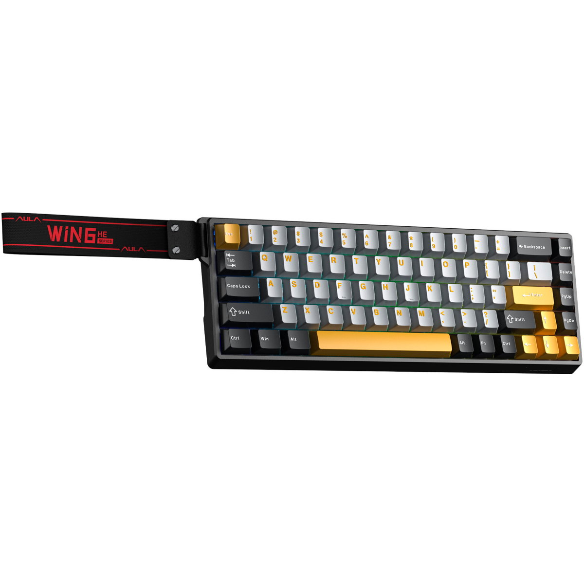 Клавиатура AULA WIN68HE MAX Grey-Black-Orange - фото 3