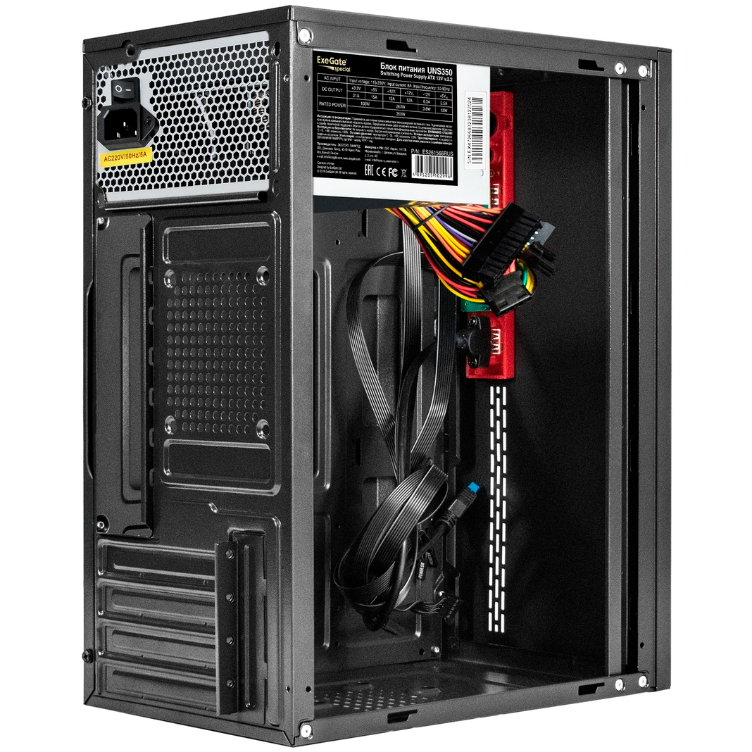 Корпус ExeGate BAA-403U2-UNS350 350W Black - EX299256RUS - фото 2