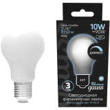 Филаментная лампочка Gauss Filament A60 820LM 4100K (10 Вт, E27) (102202210-D)