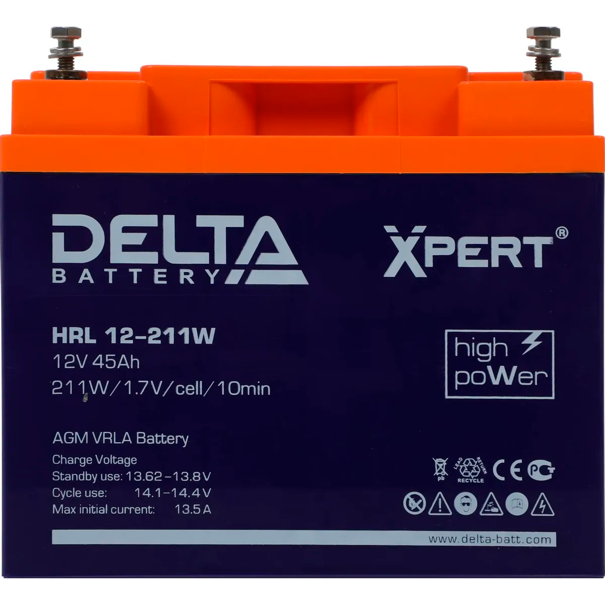Аккумуляторная батарея Delta HRL 12-211W - фото 3