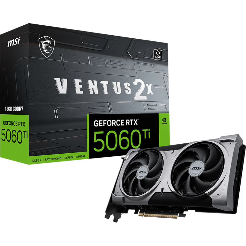 Видеокарта NVIDIA GeForce RTX 5060 Ti MSI 16Gb (RTX 5060 TI 16G VENTUS 2X PLUS) - фото 5