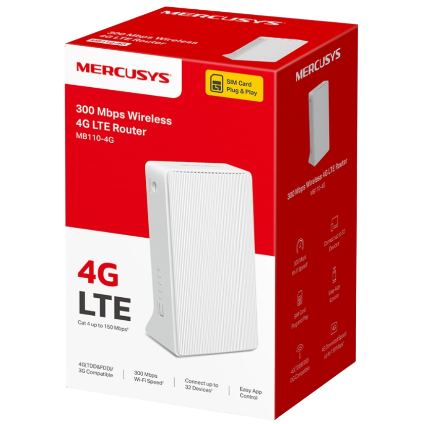 Wi-Fi маршрутизатор (роутер) Mercusys MB112-4G - фото 3