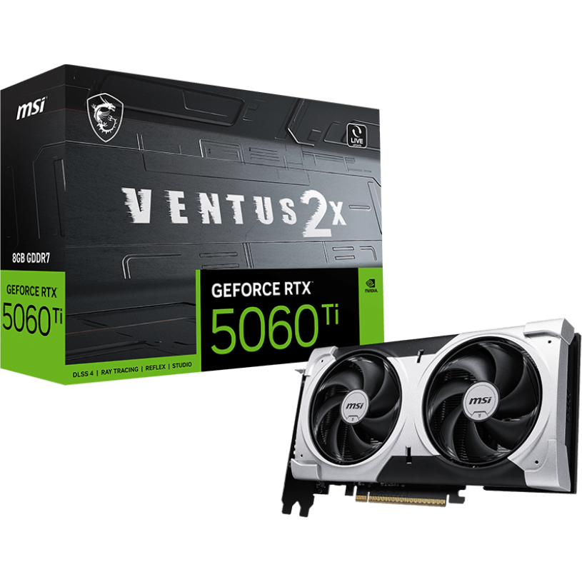 Видеокарта NVIDIA GeForce RTX 5060 Ti MSI 8Gb (RTX 5060 TI 8G VENTUS 2X PLUS) - фото 5