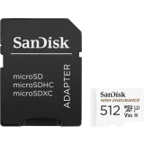 Карта памяти 512Gb MicroSD SanDisk High Endurance + SD адаптер (SDSQQNR-512G-GN6IA)
