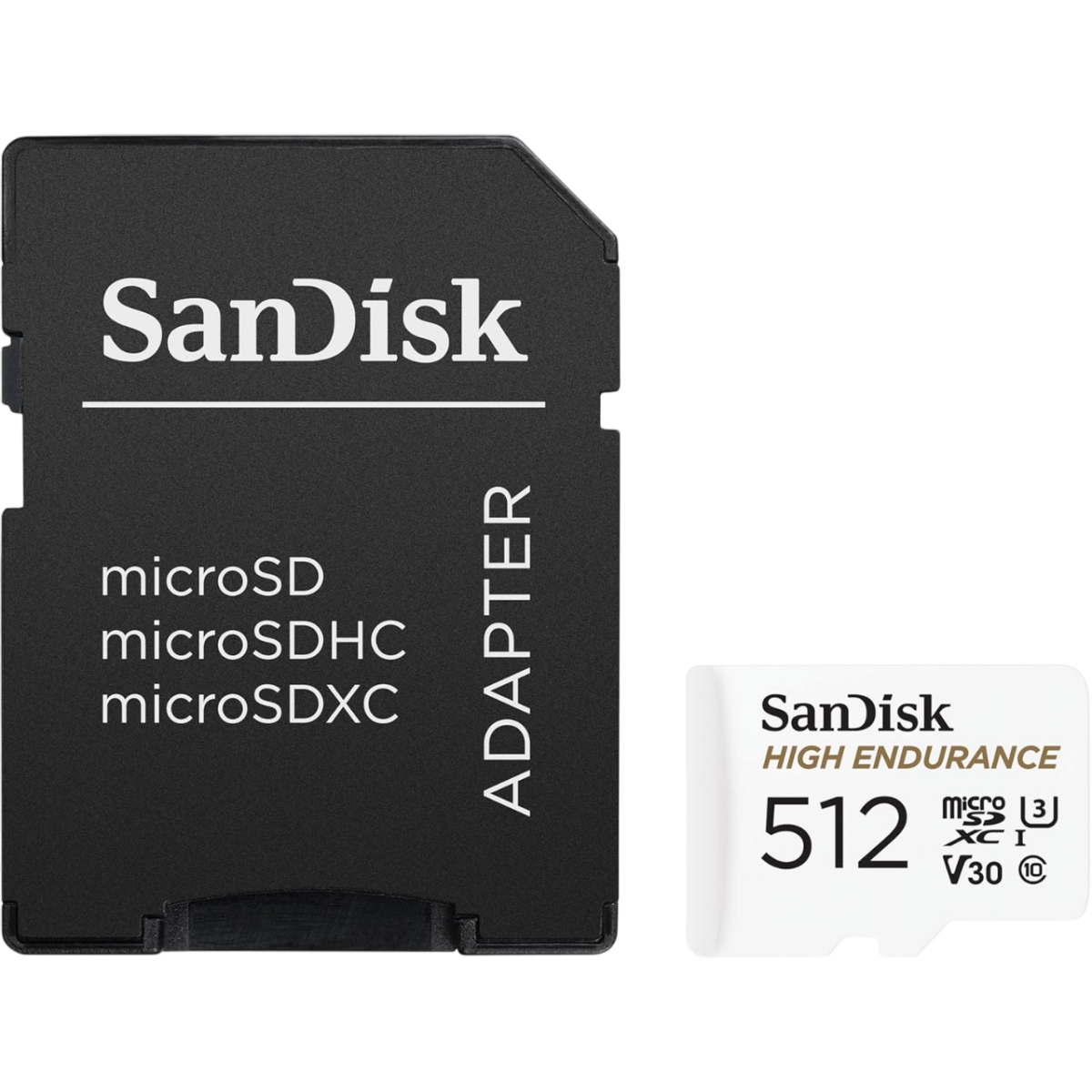 Карта памяти 512Gb MicroSD SanDisk High Endurance + SD адаптер (SDSQQNR-512G-GN6IA)