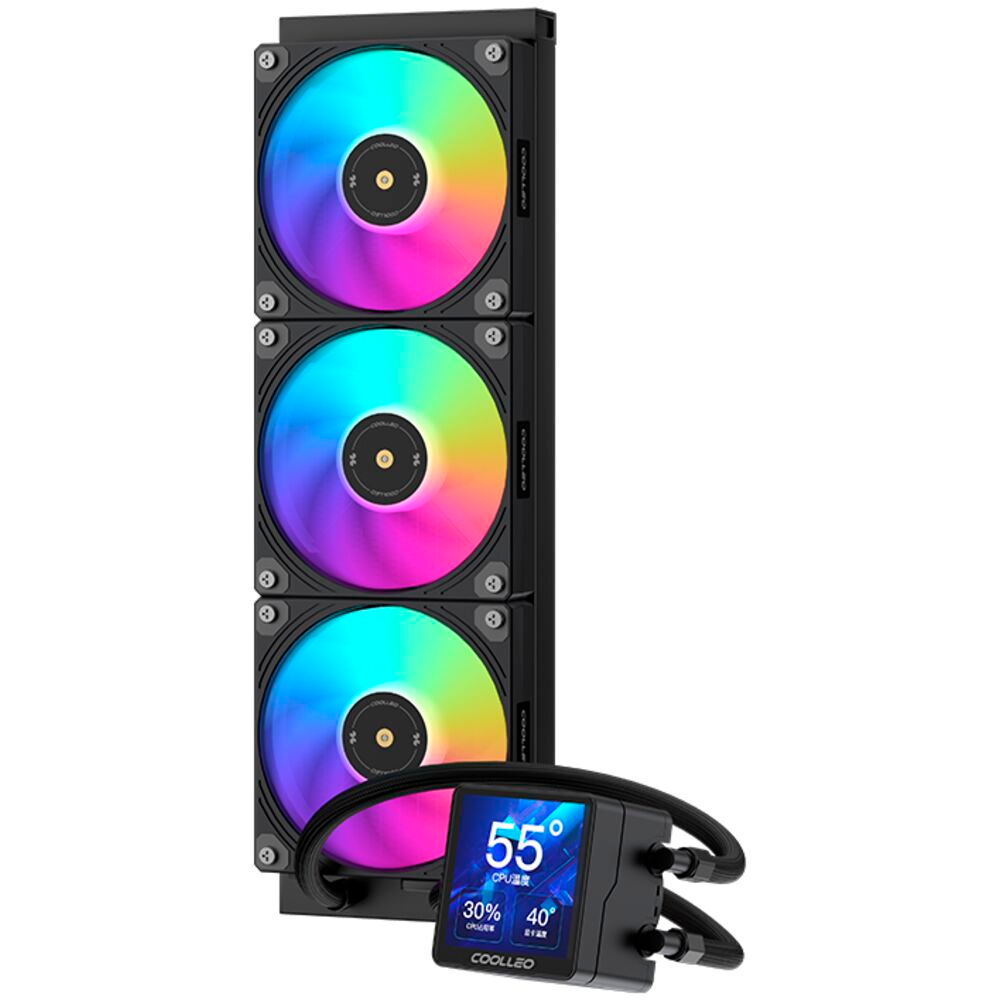 Система жидкостного охлаждения Coolleo ICE GOD LCD BK 360 ARGB - ICE-GOD-LCD-BK - фото 2