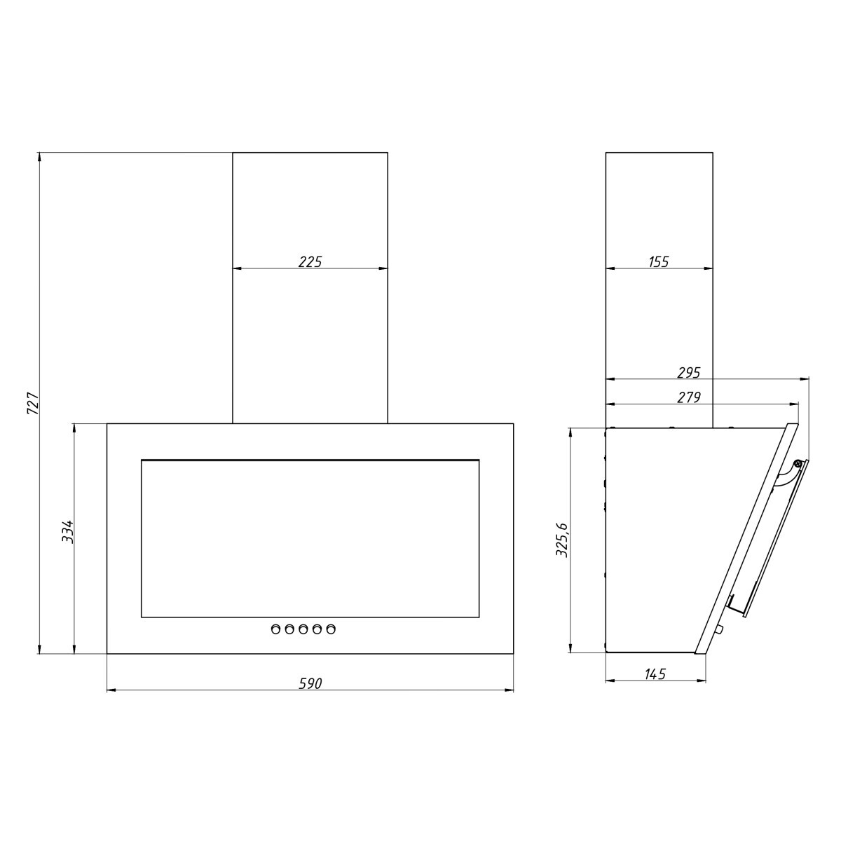 Вытяжка Elikor Коралл 60П-430-К3Д Black/Black Glass - 266401 - фото 6