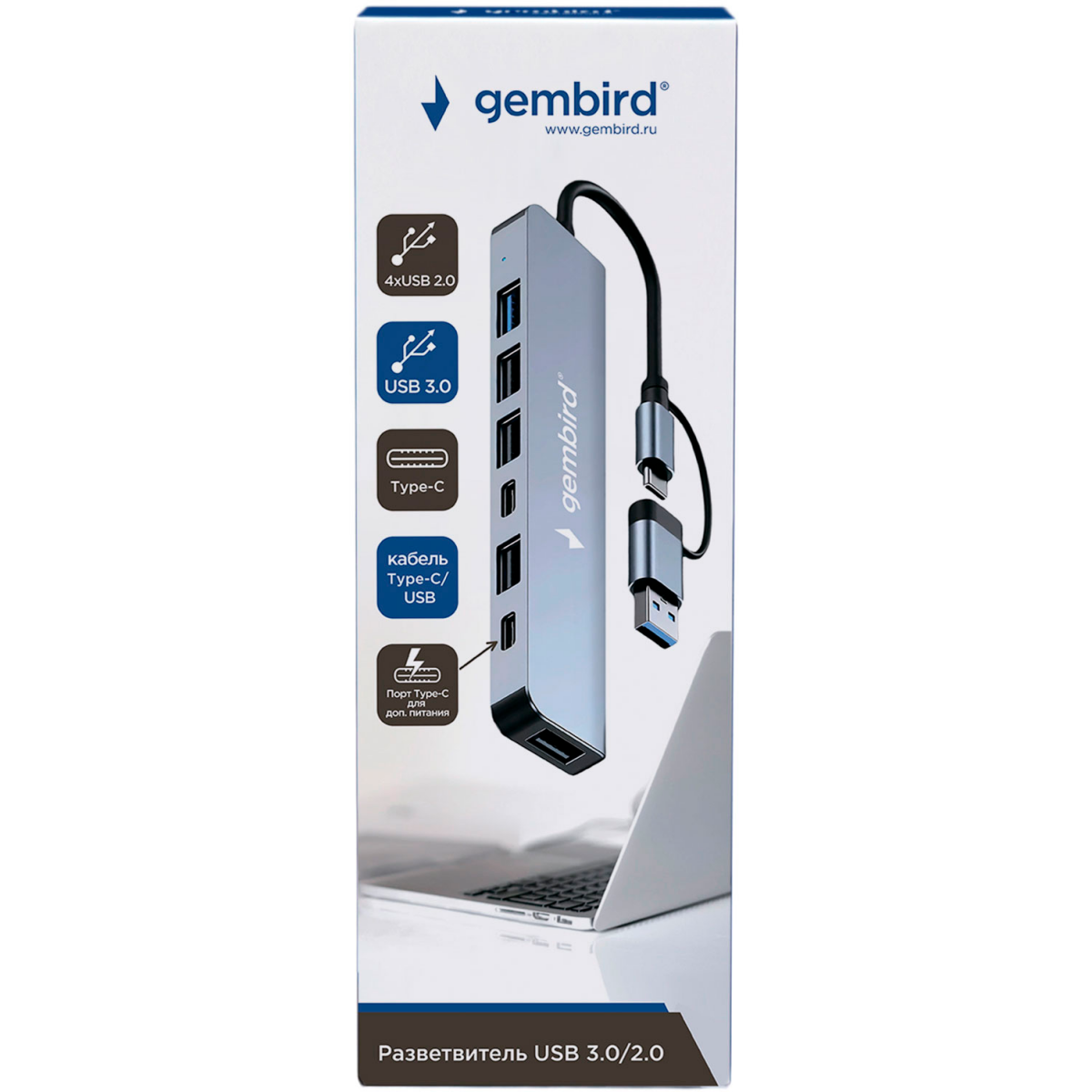 USB-концентратор Gembird UHB-C445 - фото 2