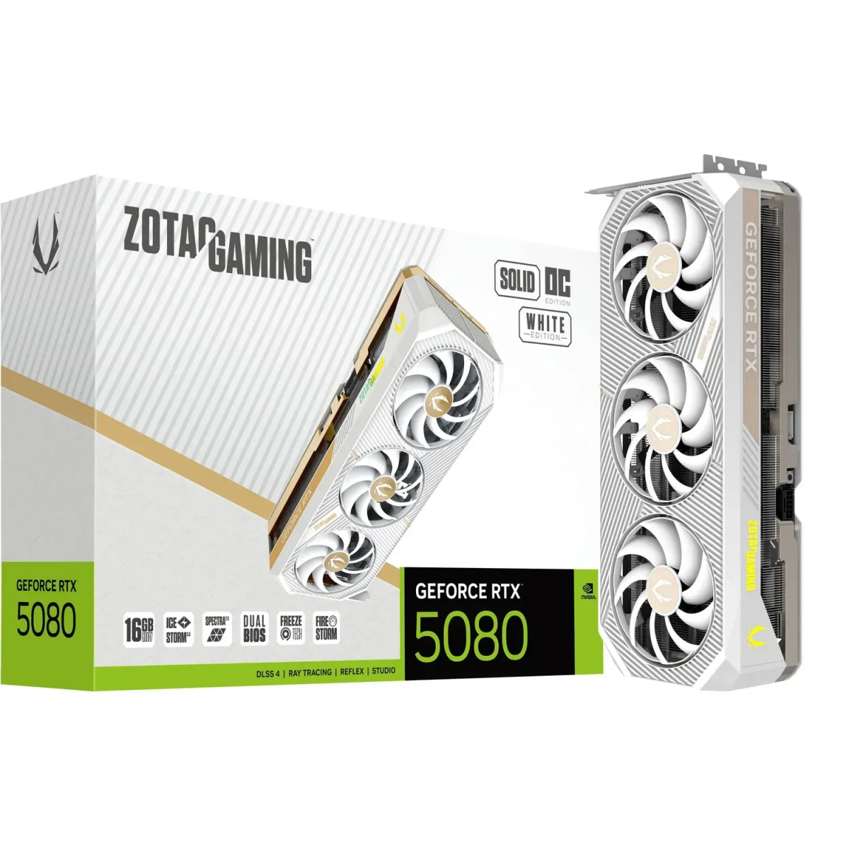 Видеокарта NVIDIA GeForce RTX 5080 Zotac SOLID White Edition OC 16Gb (ZT-B50800Q-10P) - фото 7
