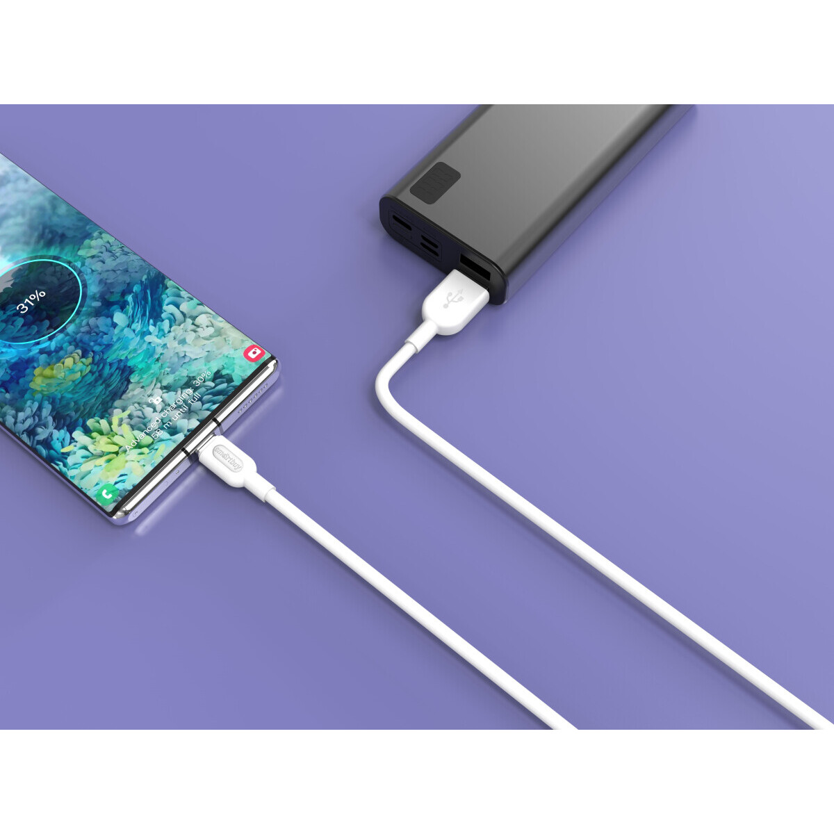 Кабель USB - USB Type-C, 1м, SmartBuy iK-3112-S01w White - фото 3