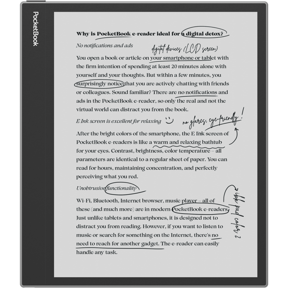 Электронная книга PocketBook InkPad Eo Mist Grey - PB1042-M-WW - фото 5