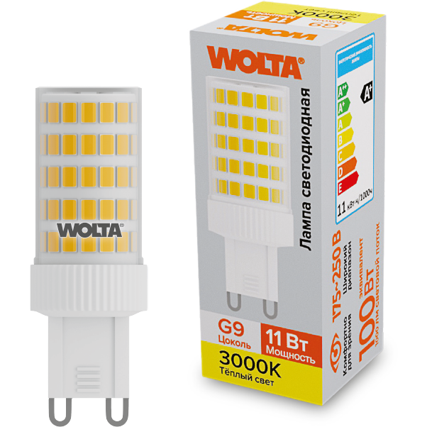 Светодиодная лампочка Wolta WSTD-JCD-11W3KG9-C (11 Вт, G9)