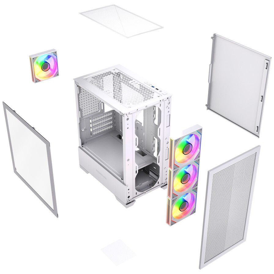 Корпус Powercase Mistral Micro B315W ARGB White - CMMB315W-A4 - фото 8