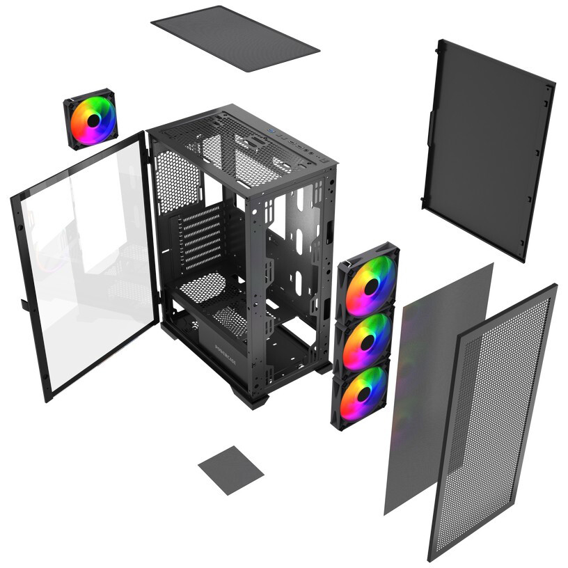 Корпус Powercase Mistral B415 ARGB Black - CMAB415-A4 - фото 8
